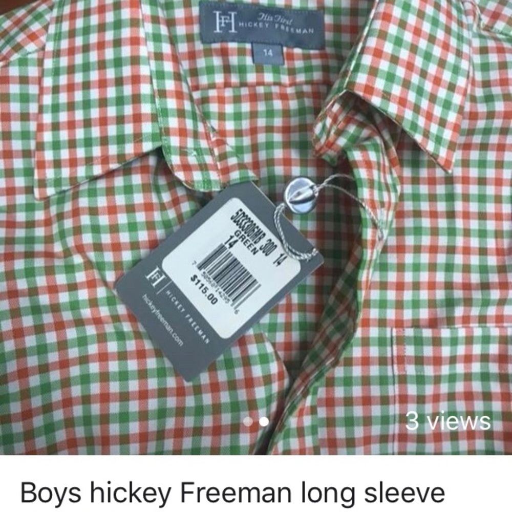 Boys Hickey freeman long sleeve dress shirt